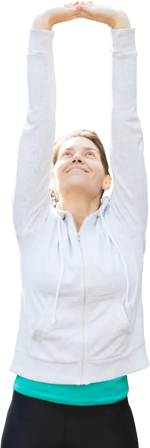 woman stretching